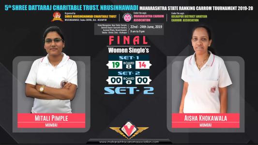 Mitali Pimple (Mumbai0 vs Aisha Khokawala (Mumbai)