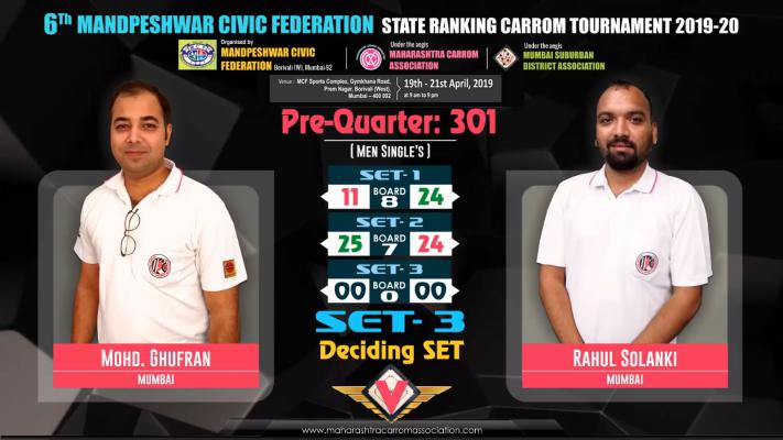 Mohd. Ghufran (Mumbai) vs Rahul Solanki (Mumbai)