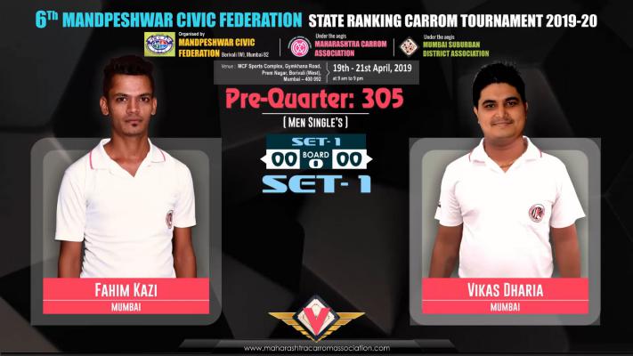 Fahim Kazi (Mumbai) vs Vikas Dharia (Mumbai)