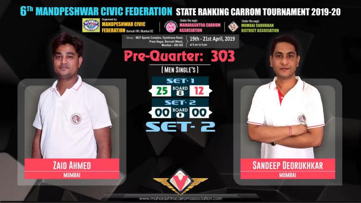Zaid Ahmed (Mubai) vs Sandeep Deorukhkar (Mumbai)