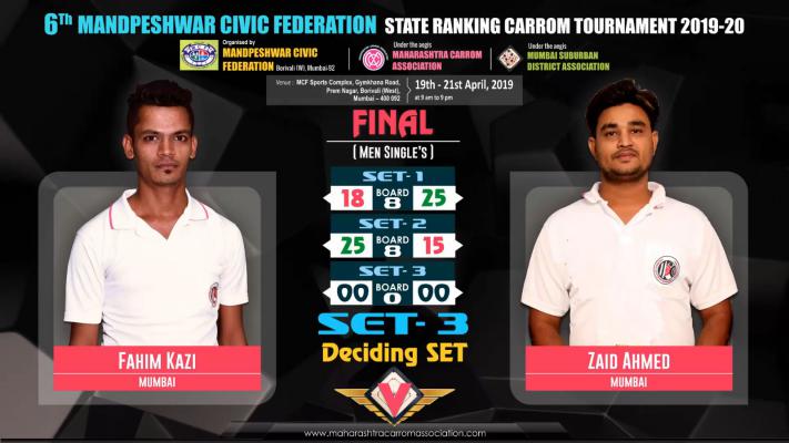 Fahim Kazi (Mumbai) vs Zaid Ahmed (Mumbai)
