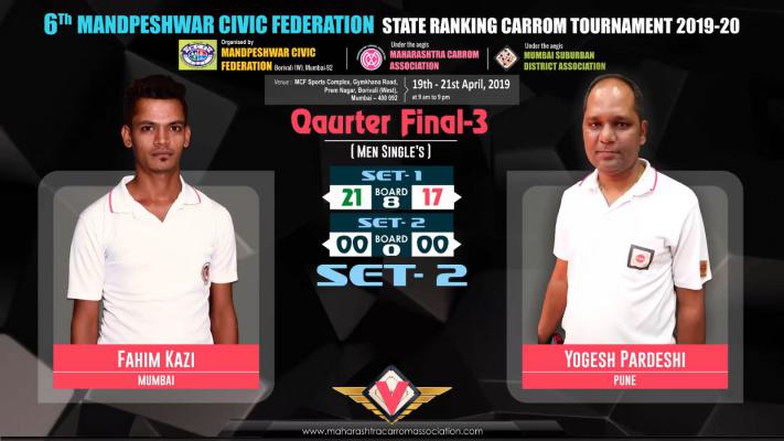 Fahim Kasi (Mumbai) vs Yogesh Pardeshi (Pune)