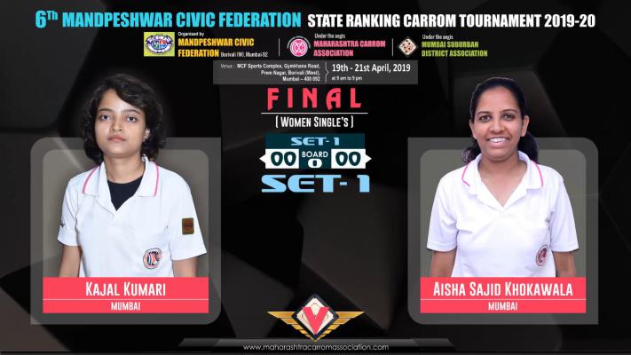 Kajal Kumari (Mumbai) vs Aisha Khokawala (Mumbai)